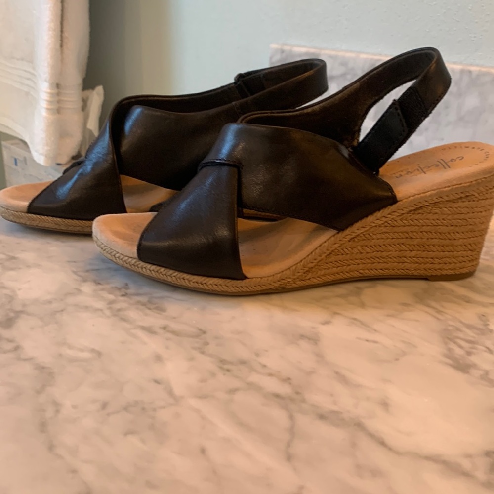 Women’s black strap espadrille